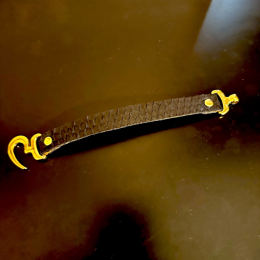 Rustic Cuff Black Python Hook